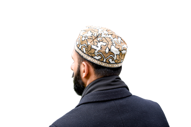 Ethnic Uzbek Hat Uzbekistan Muslim Cap Embroidery Suzani Kilim Beanie  Vintage Headgear Aimaq Tribal Size 22-23 Men Women 