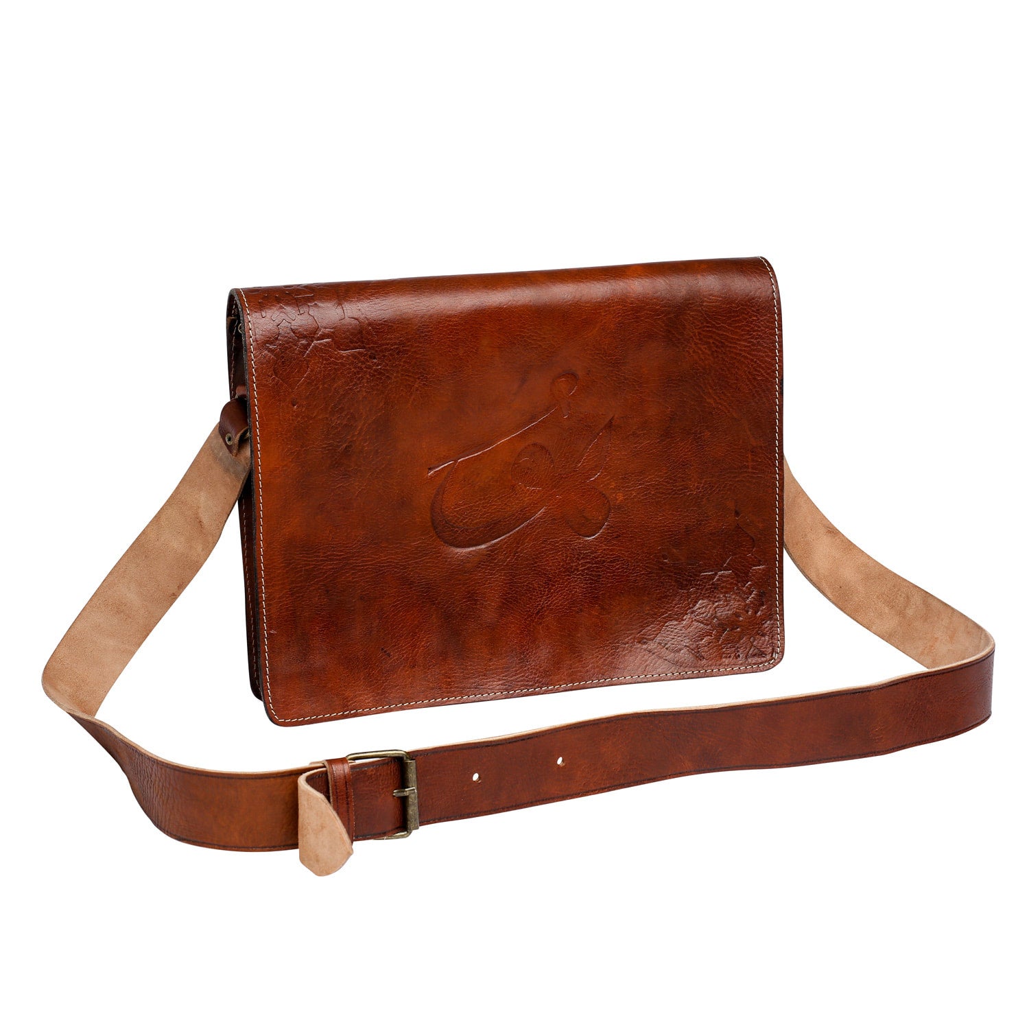 MRoyale™ Men's Small Leather Crossbody Messenger Bag